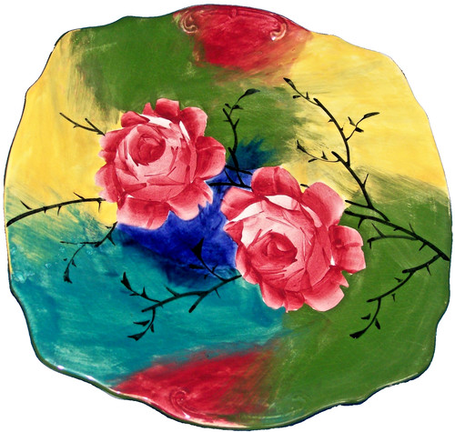 Wemyss pottery bread - pottery, plate